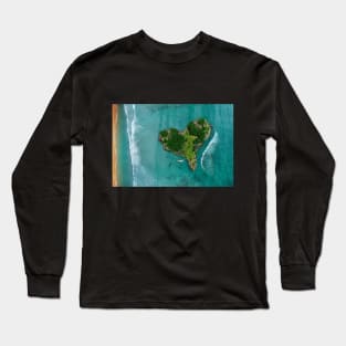 island ocean beach summer vacation Long Sleeve T-Shirt